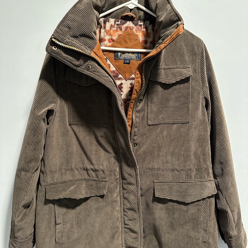 Pendleton Brown Corduroy Field Jacket with Flannel Lining